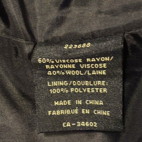 Della Spiga Italy black wool Jacket Pockets Size L - Picture 7 of 15